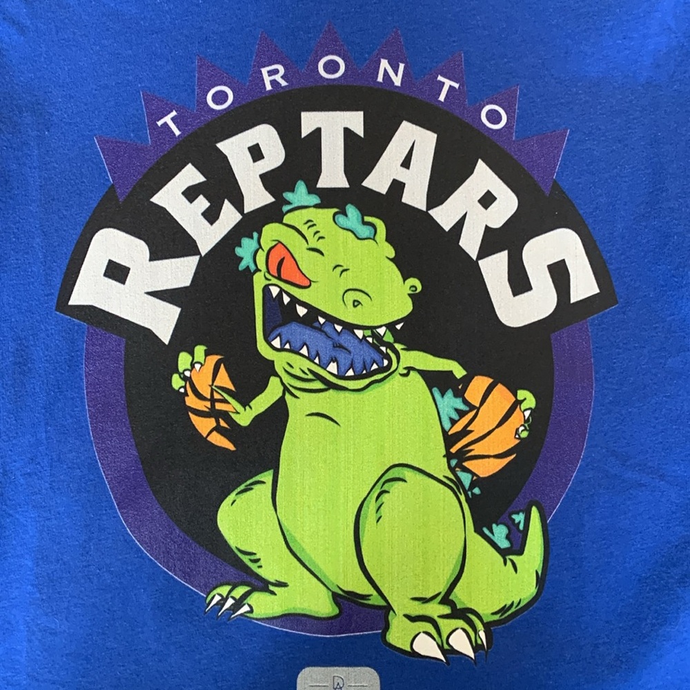 Toronto Raptors Basketball T Shirt (Rugrats Character Reptar) - Picture 3 of 6